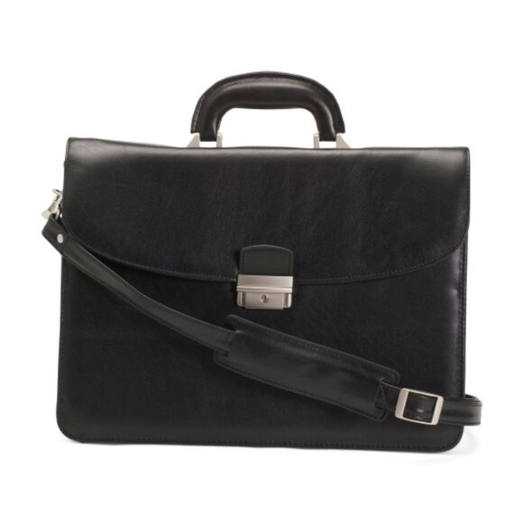 AMERILEATHER Leather Functional Briefcase